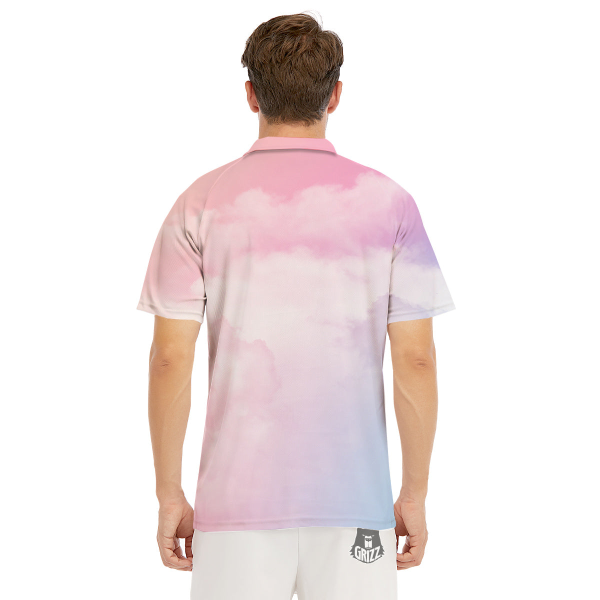 Cloud Coloful Print Men's Golf Shirts-grizzshop