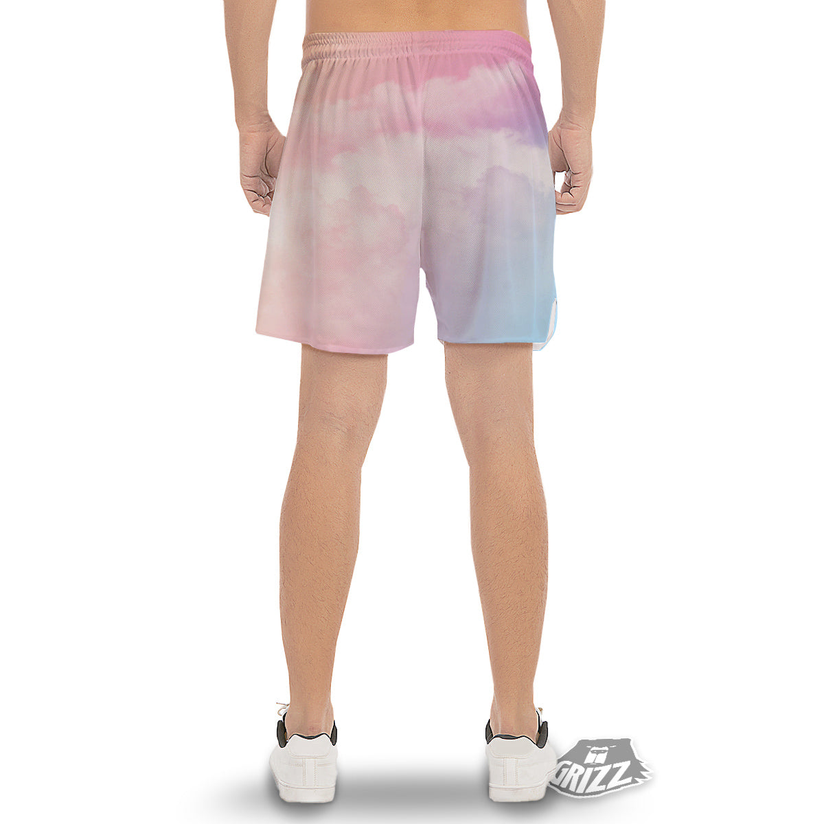 Cloud Coloful Print Men's Gym Shorts-grizzshop