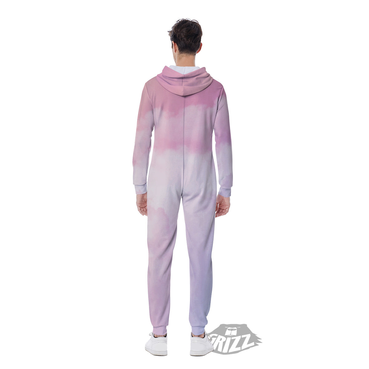 Cloud Coloful Print Men's Jumpsuit-grizzshop