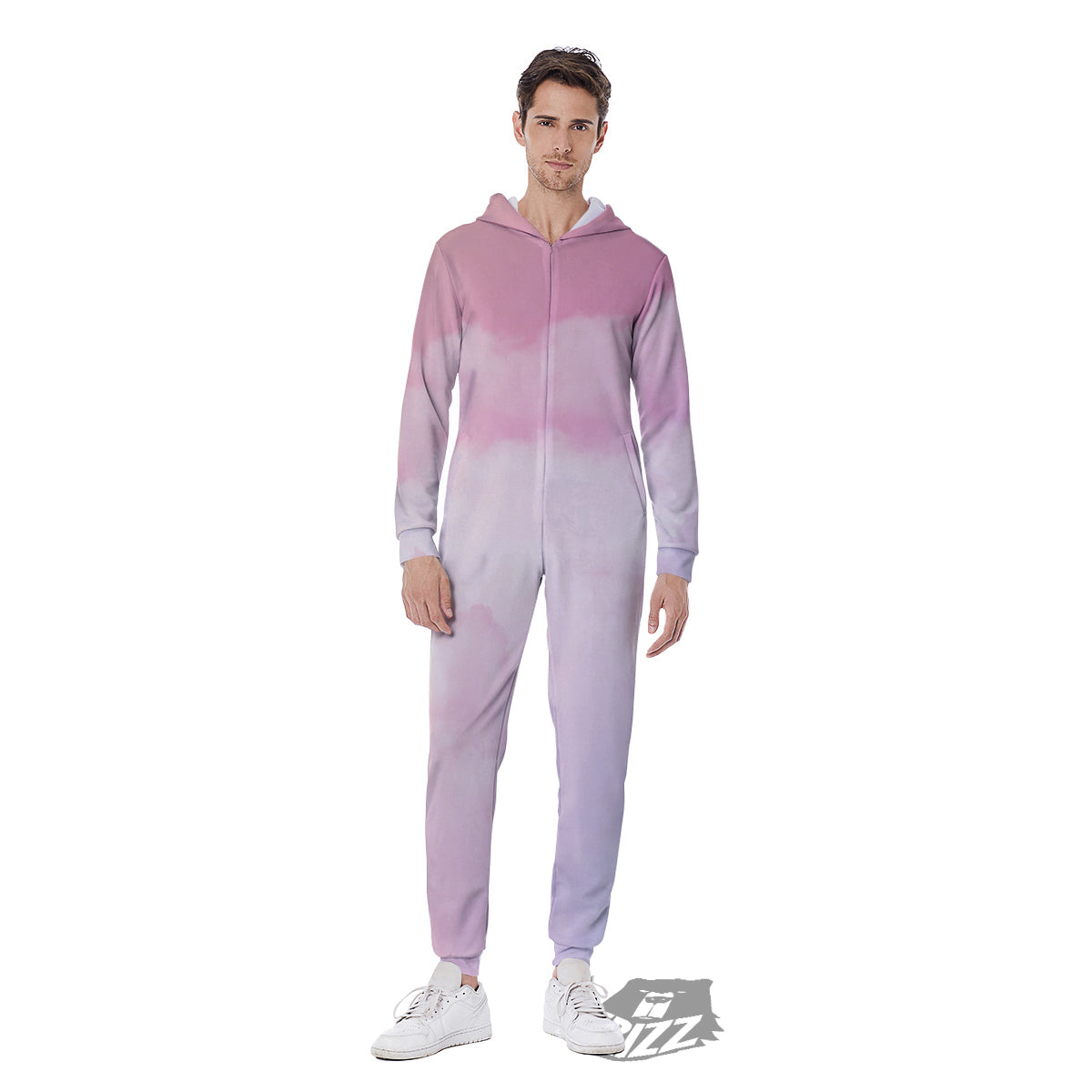 Cloud Coloful Print Men's Jumpsuit-grizzshop