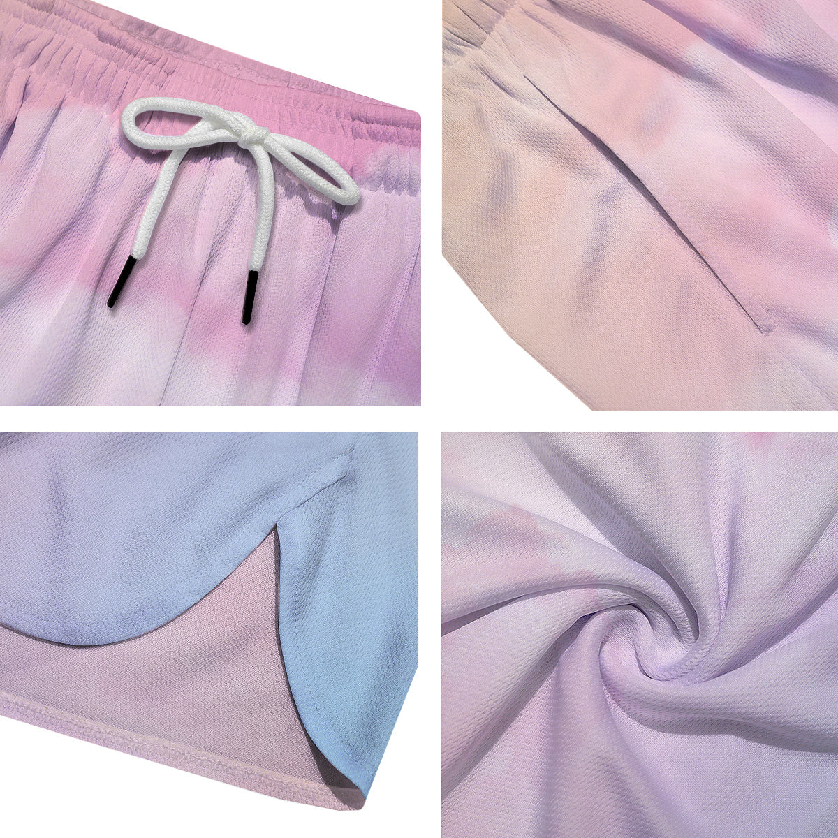Cloud Coloful Print Men's Running Shorts-grizzshop