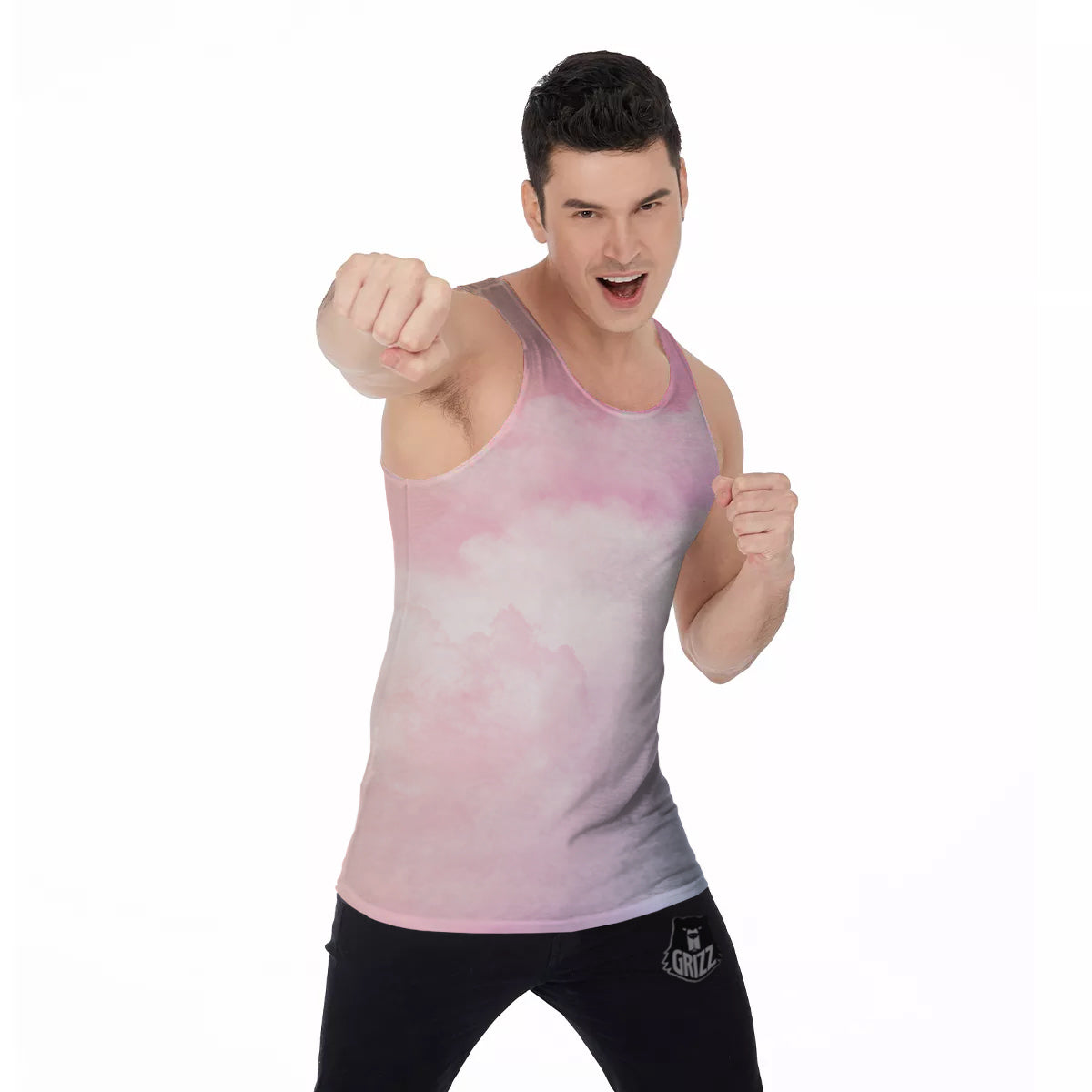 Cloud Coloful Print Men's Tank Top-grizzshop