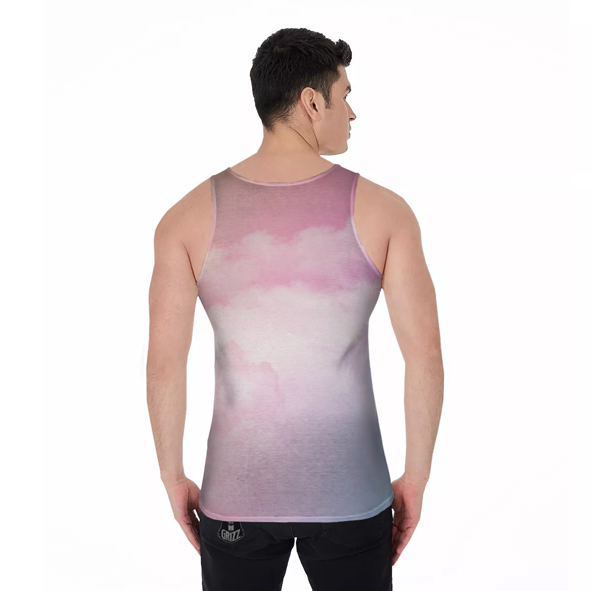 Cloud Coloful Print Men's Tank Top-grizzshop