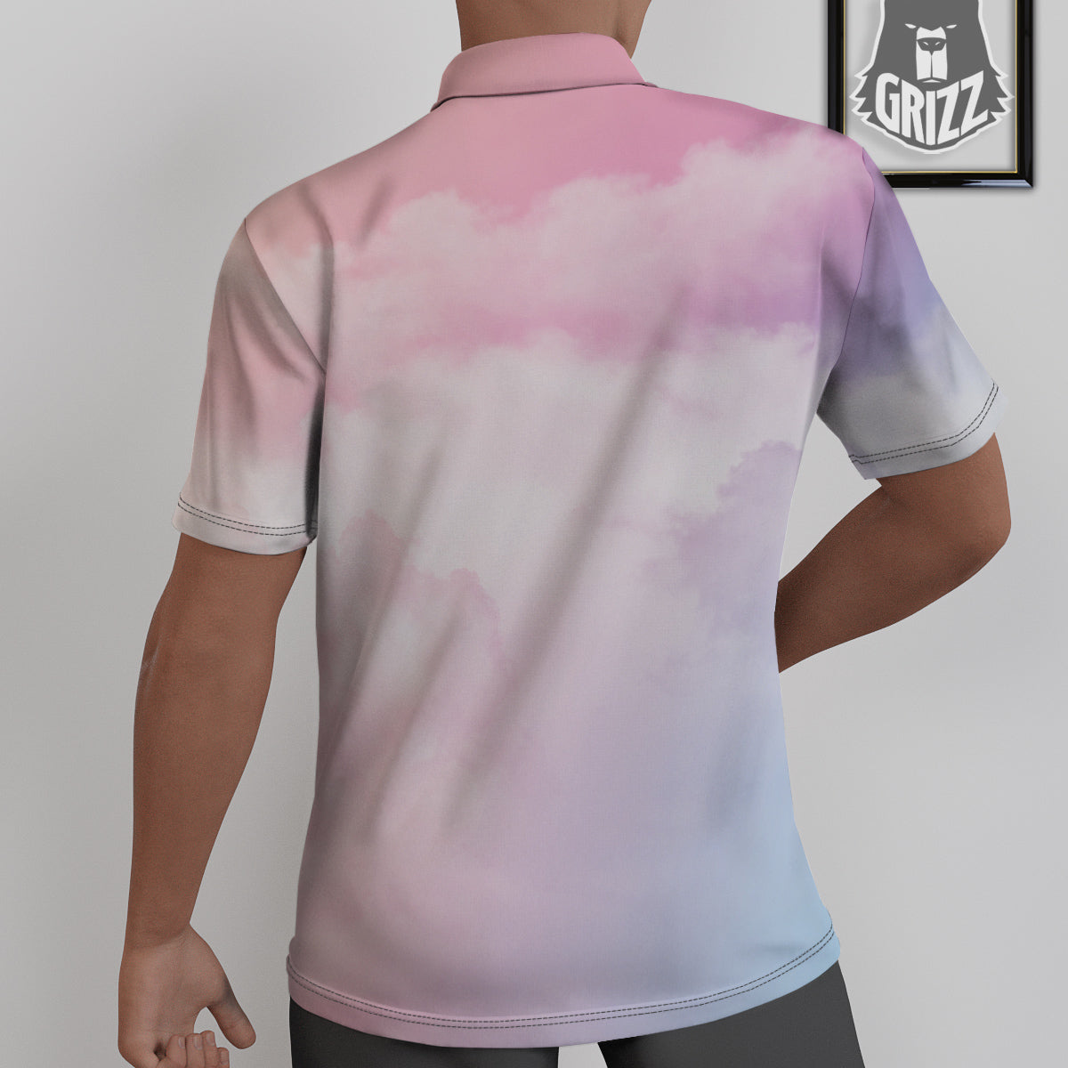 Cloud Coloful Print Untucked Shirts-grizzshop