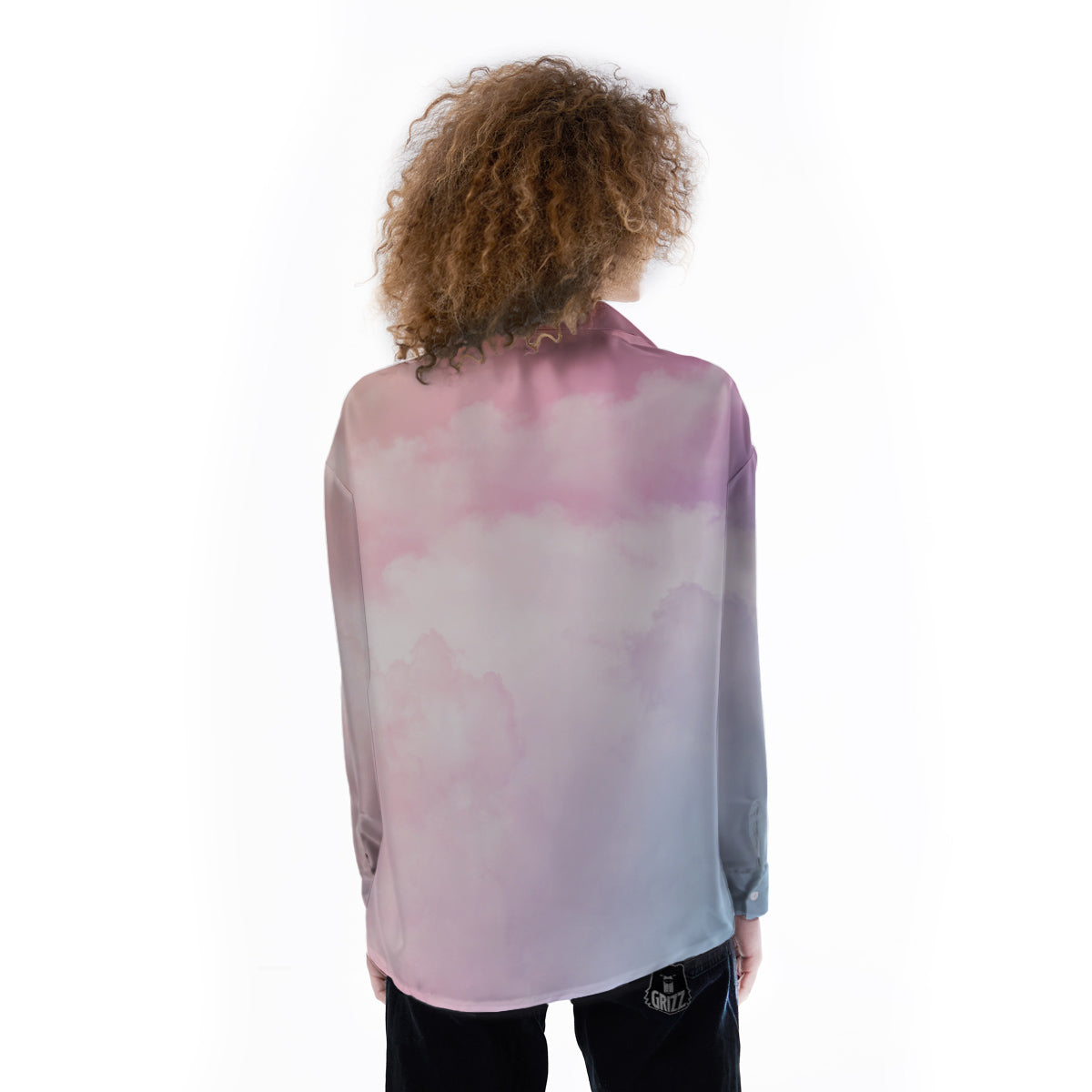 Cloud Coloful Print Women's Long Sleeve Shirts-grizzshop