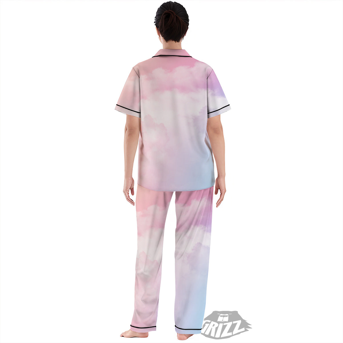 Cloud Coloful Print Women's Pajamas Set-grizzshop