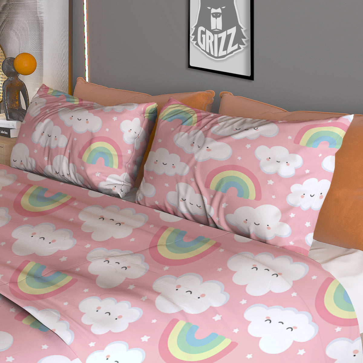 Cloud Cute Print Pattern Duvet Cover Bedding Set-grizzshop