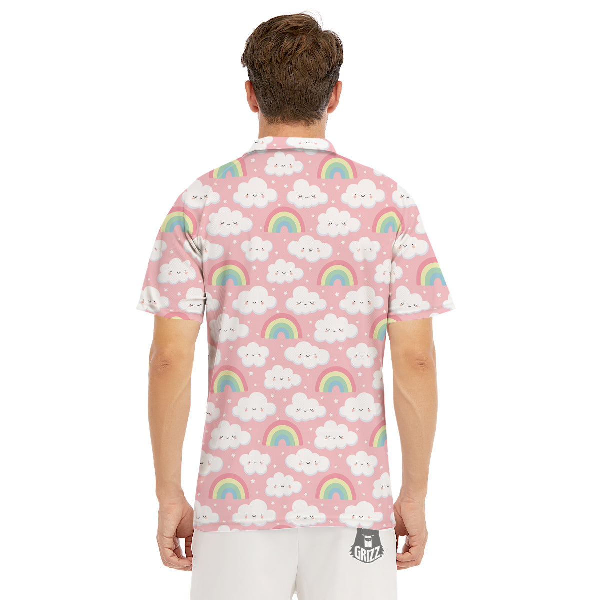 Cloud Cute Print Pattern Men's Golf Shirts-grizzshop