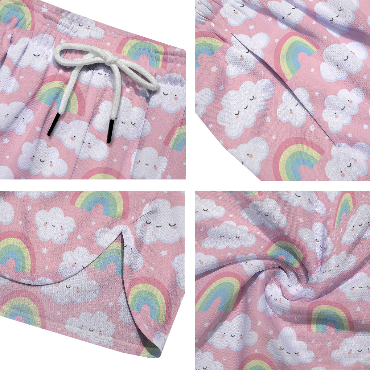 Cloud Cute Print Pattern Men's Running Shorts-grizzshop