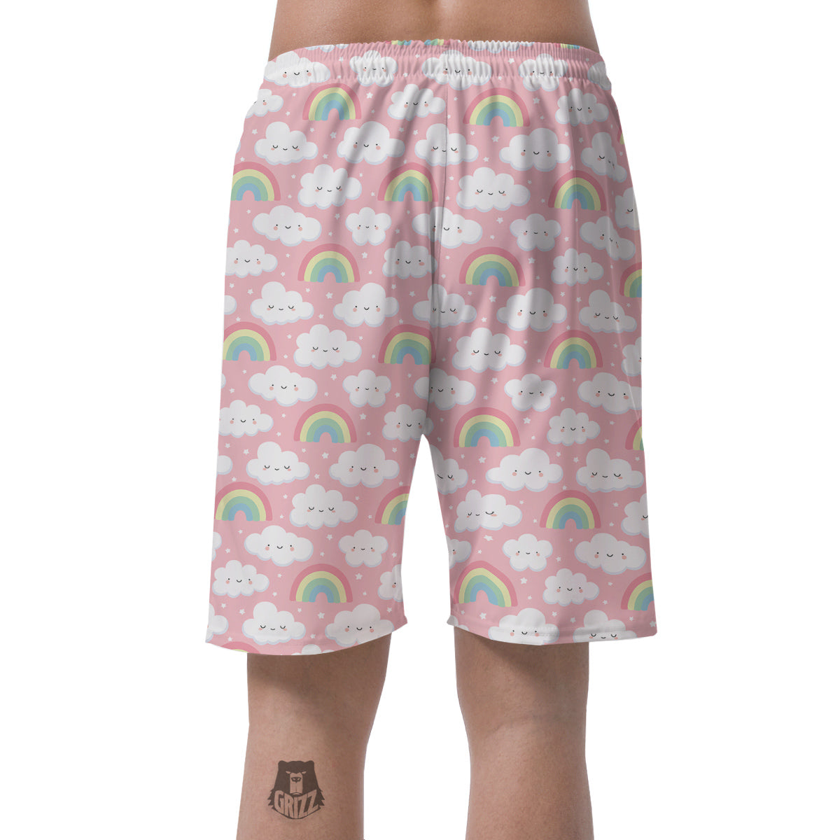 Cloud Cute Print Pattern Men's Shorts-grizzshop