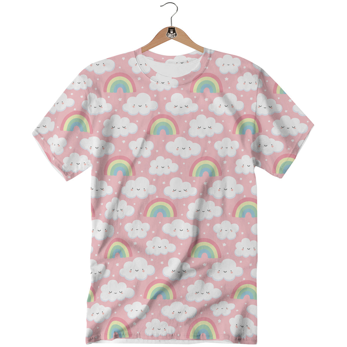 Cloud Cute Print Pattern T-Shirt-grizzshop