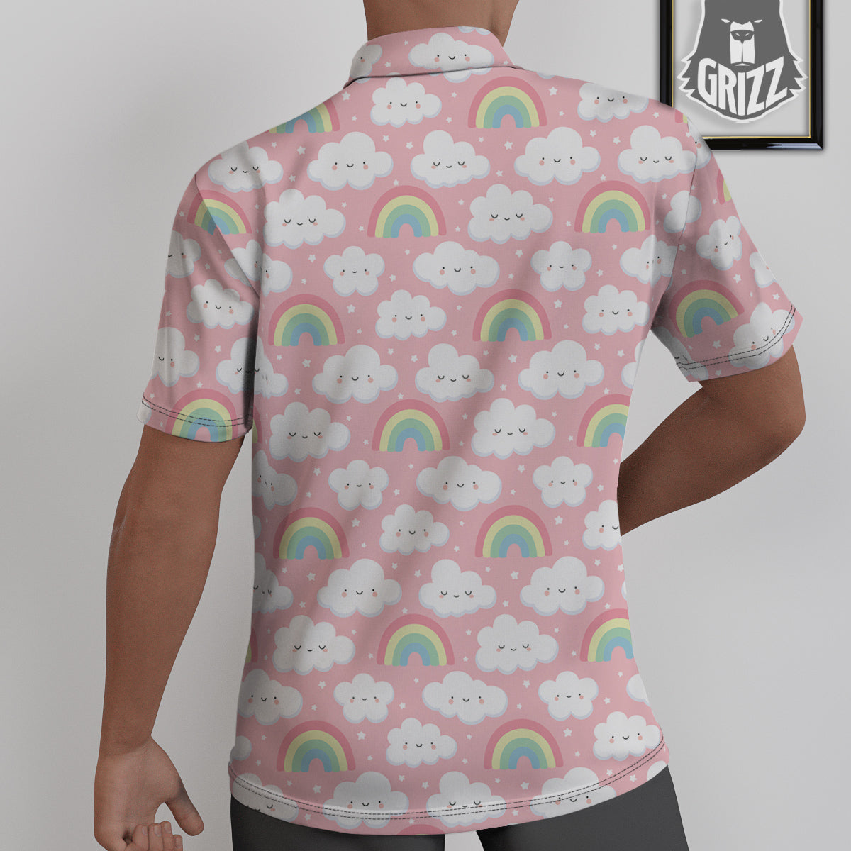 Cloud Cute Print Pattern Untucked Shirts-grizzshop