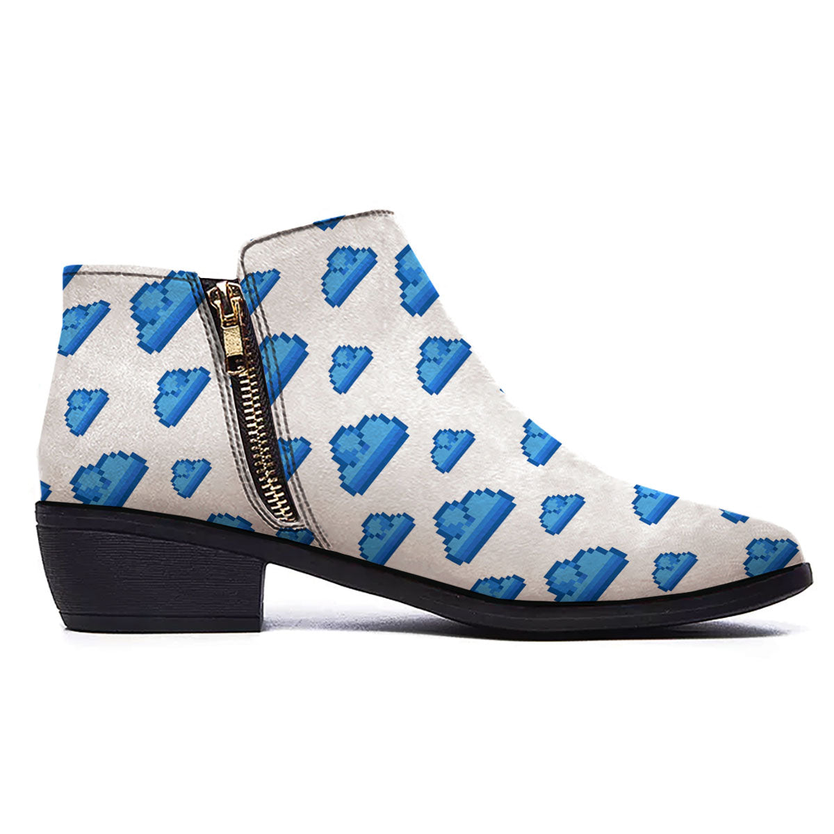 Cloud Pixel Print Pattern Ankle Boots-grizzshop