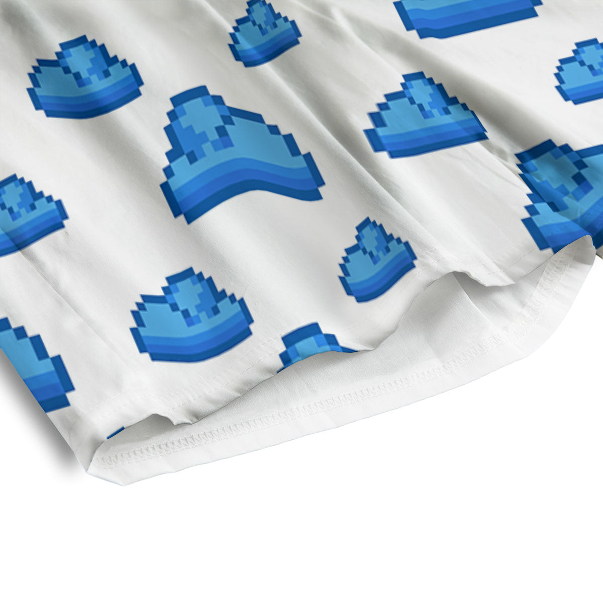 Cloud Pixel Print Pattern Men's Athletic Shorts