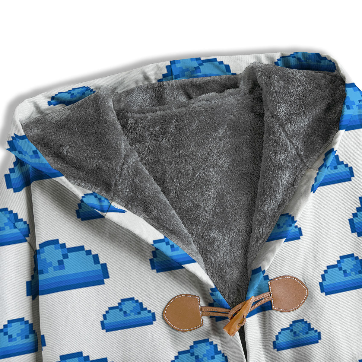 Cloud Pixel Print Pattern Men's Windbreaker Jacket-grizzshop