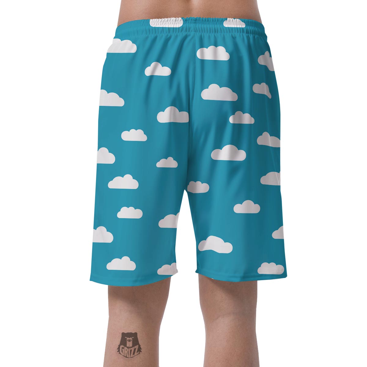 Cloud Print Pattern Men's Shorts-grizzshop