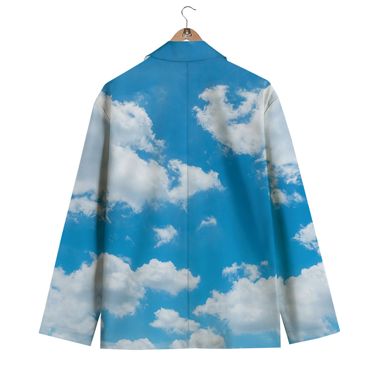 Cloud Sky Print Men's Blazer-grizzshop