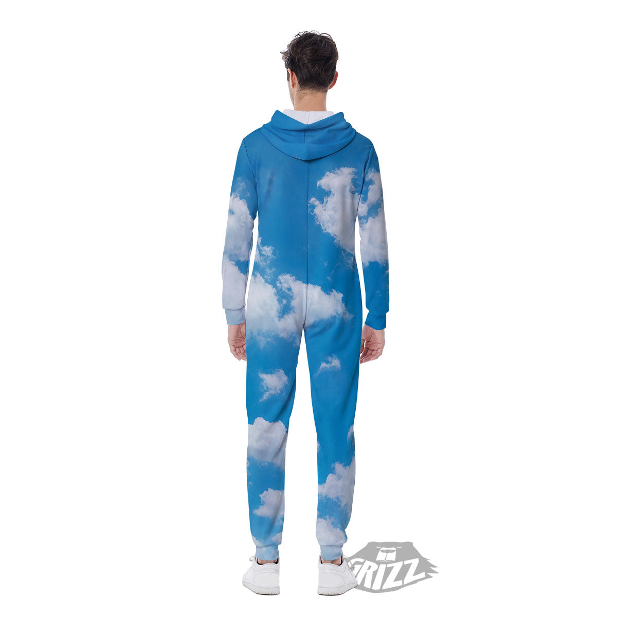 Cloud Sky Print Men's Jumpsuit-grizzshop