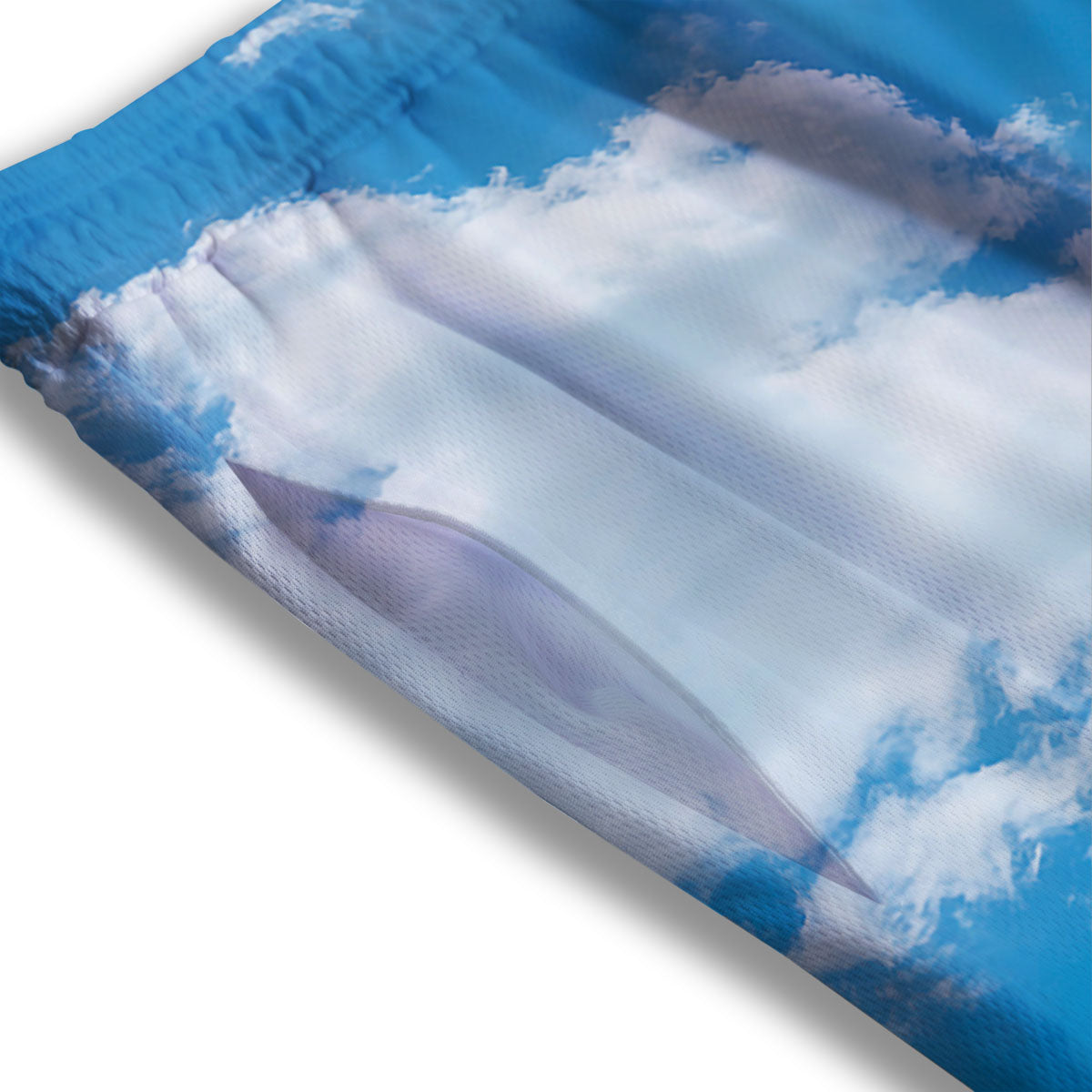 Cloud Sky Print Mesh Shorts-grizzshop
