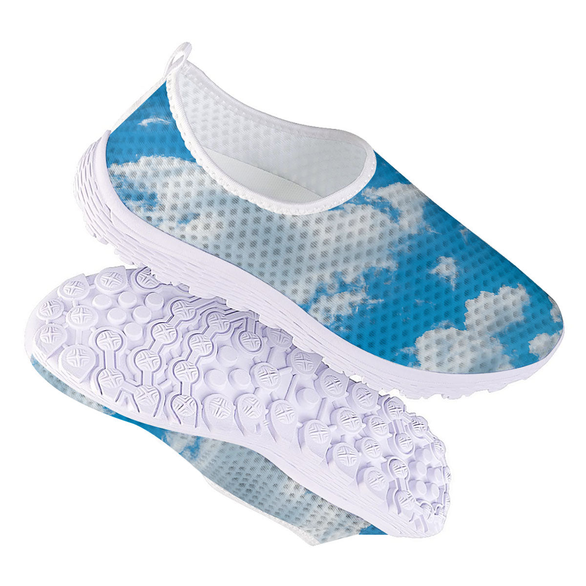 Cloud Sky Print Nurse Shoes-grizzshop
