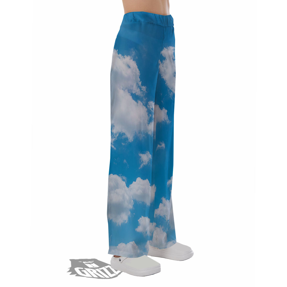 Cloud Sky Print Pajama Pants-grizzshop