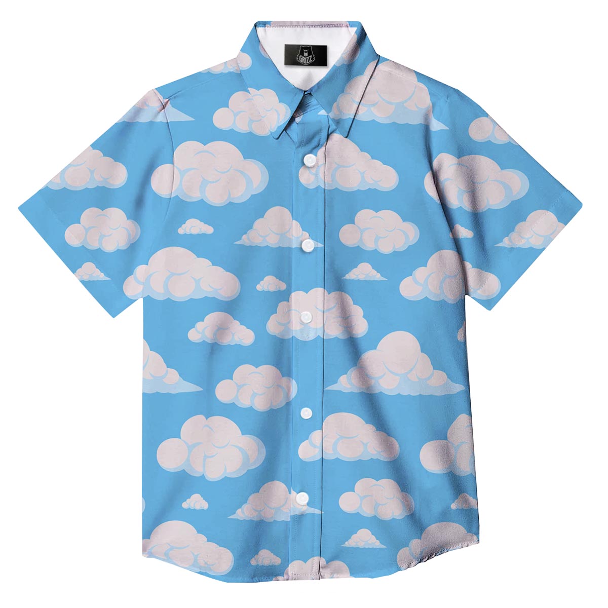 Cloud Sky Print Pattern Button Up Shirt-grizzshop