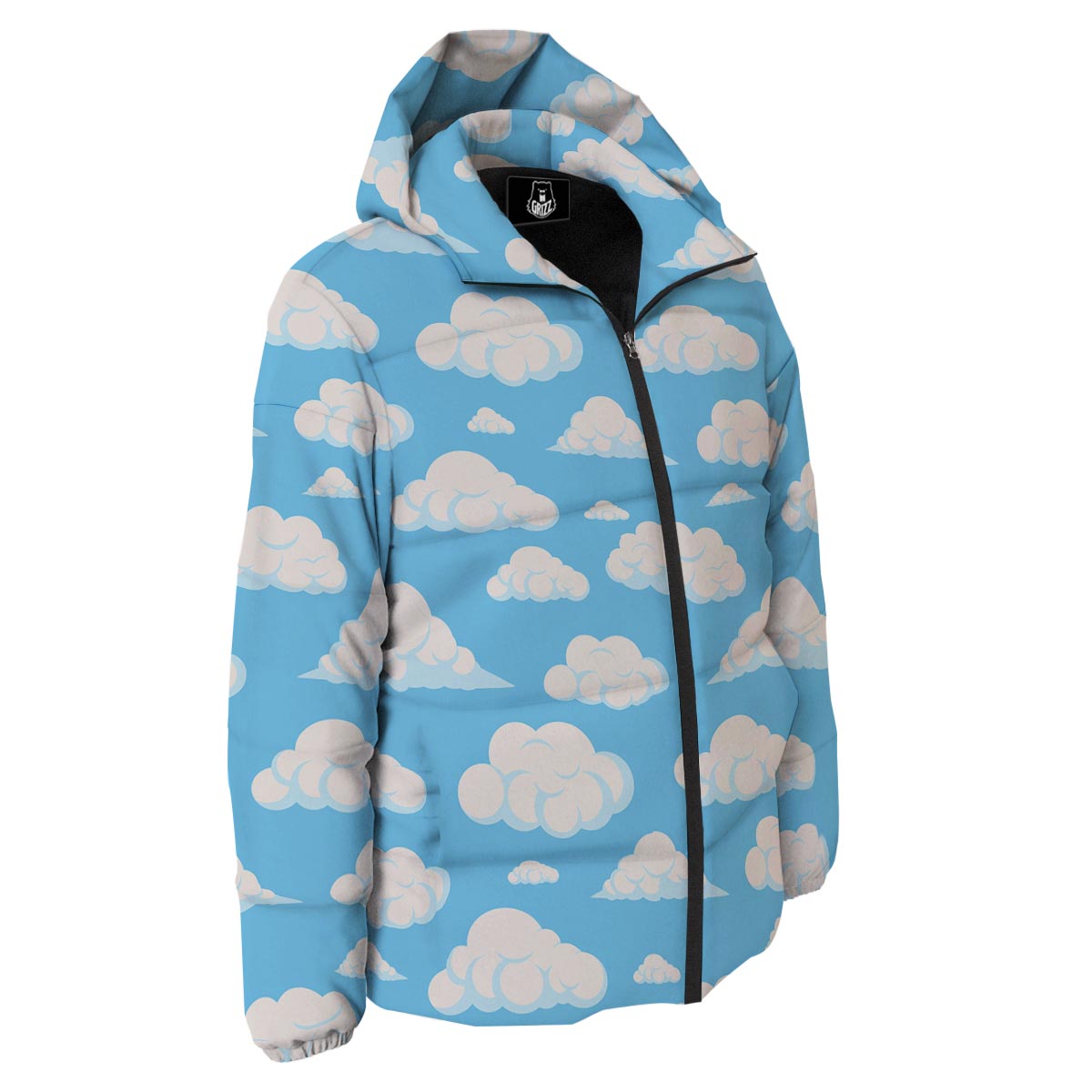 Cloud Sky Print Pattern Down Jacket-grizzshop