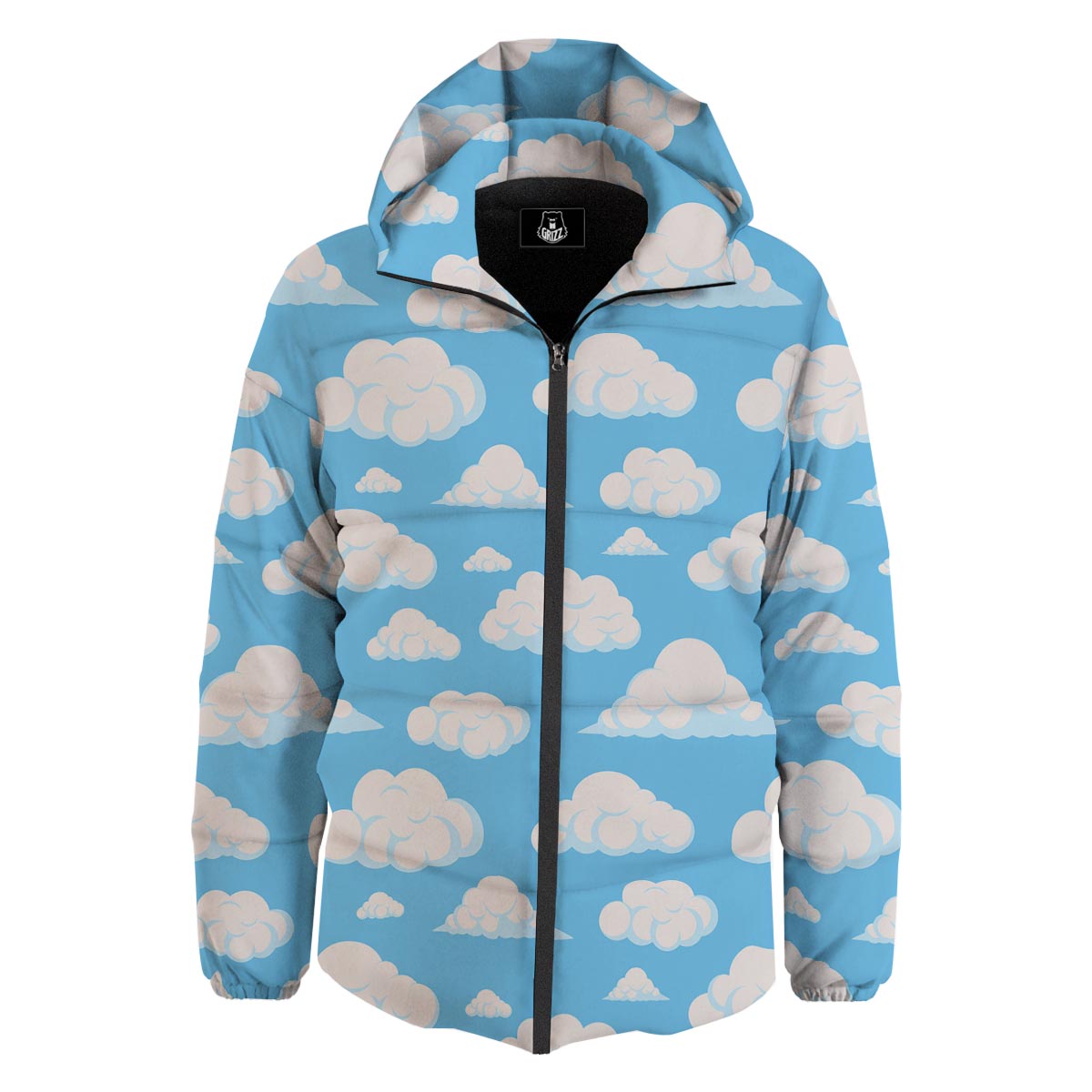Cloud Sky Print Pattern Down Jacket-grizzshop