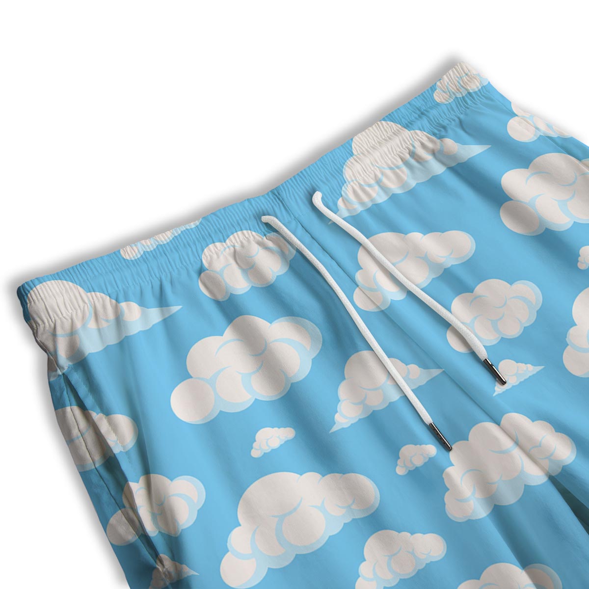 Cloud Sky Print Pattern Men's Athletic Shorts-grizzshop