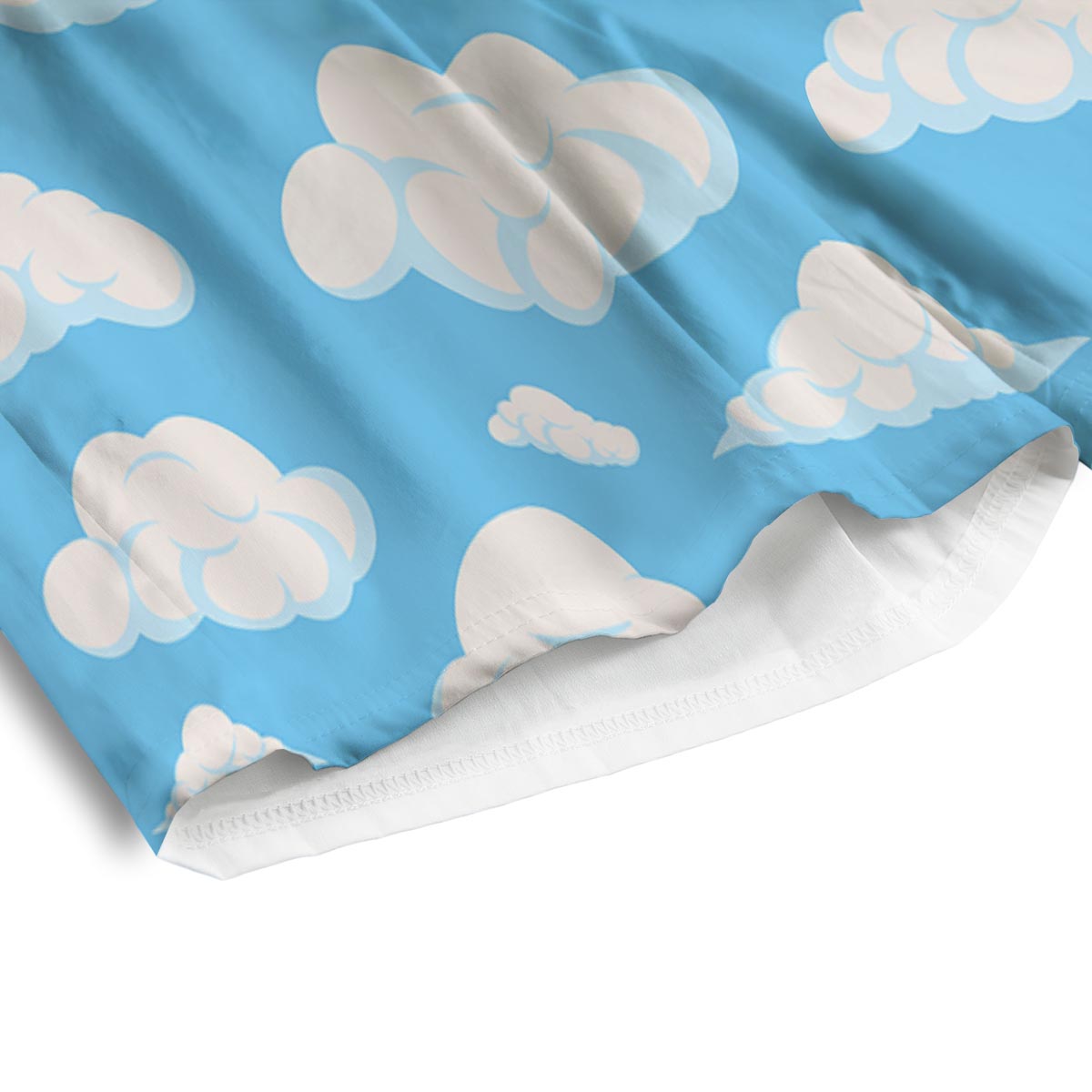 Cloud Sky Print Pattern Men's Athletic Shorts-grizzshop