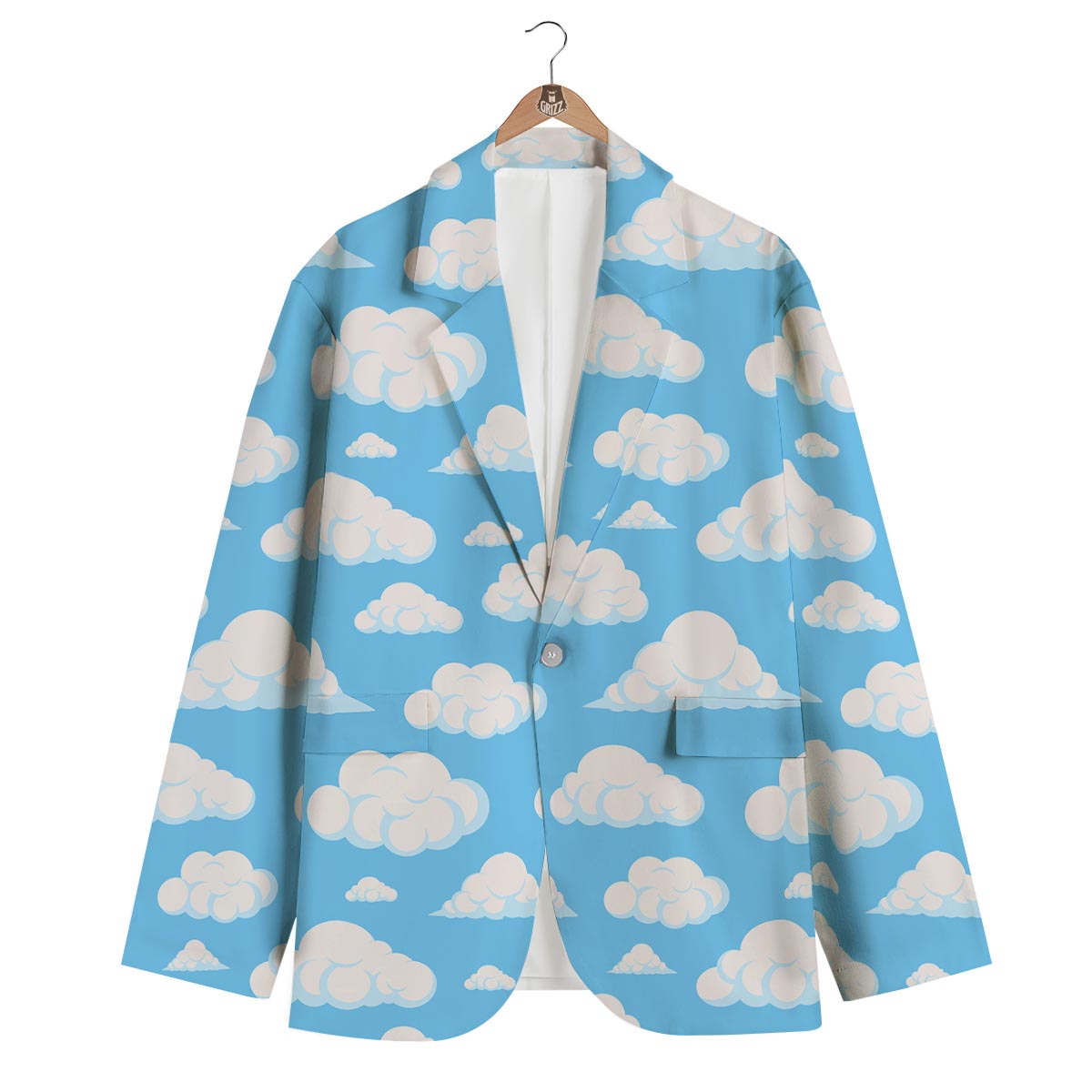 Cloud Sky Print Pattern Men's Blazer-grizzshop