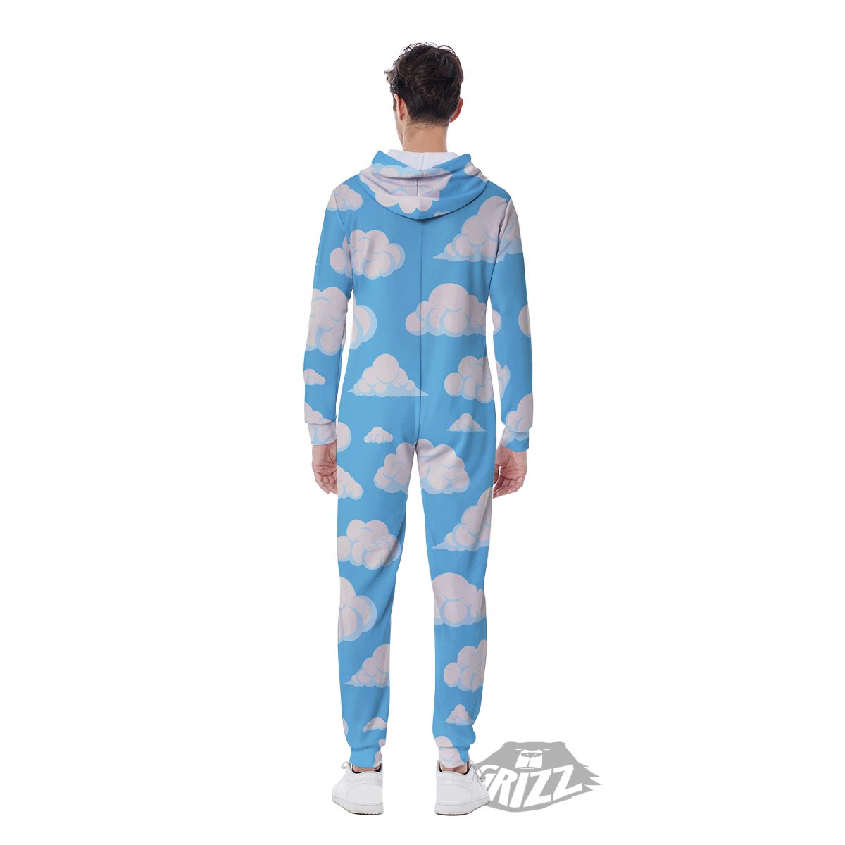Cloud Sky Print Pattern Men's Jumpsuit-grizzshop