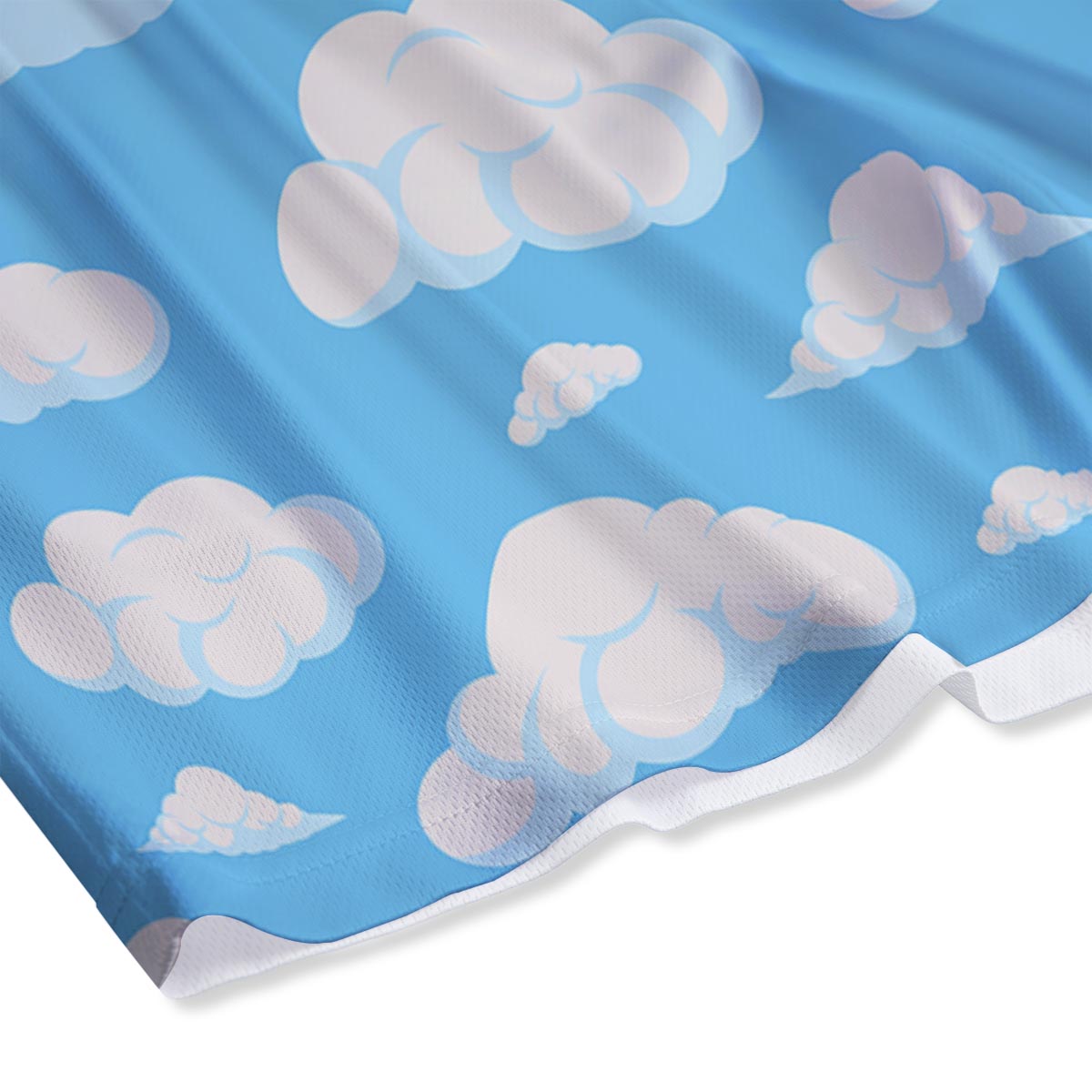 Cloud Sky Print Pattern Mesh Shorts-grizzshop