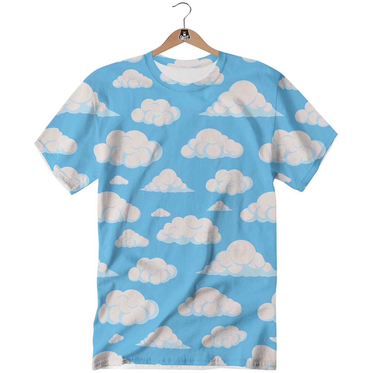 Cloud Sky Print Pattern T-Shirt-grizzshop