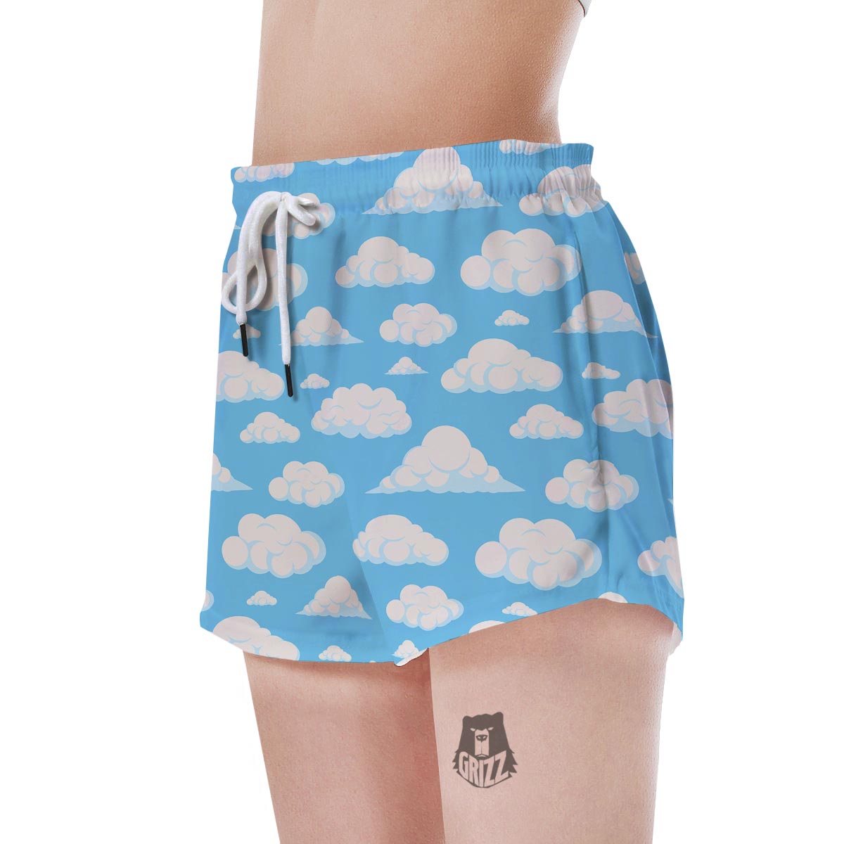 Cloud Sky Print Pattern Women's Shorts-grizzshop