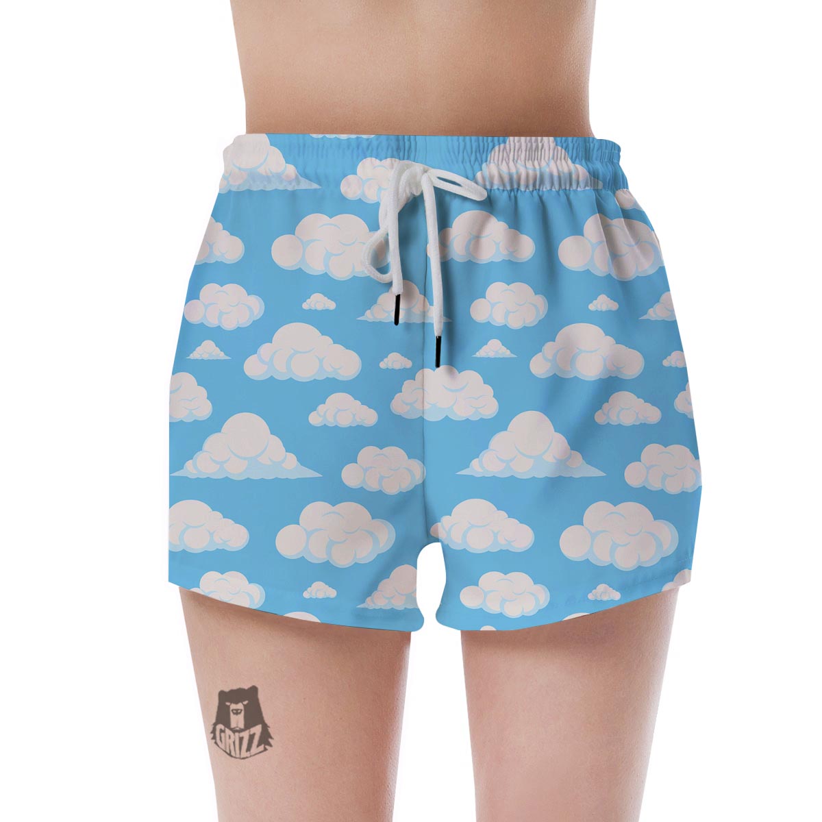 Cloud Sky Print Pattern Women's Shorts-grizzshop