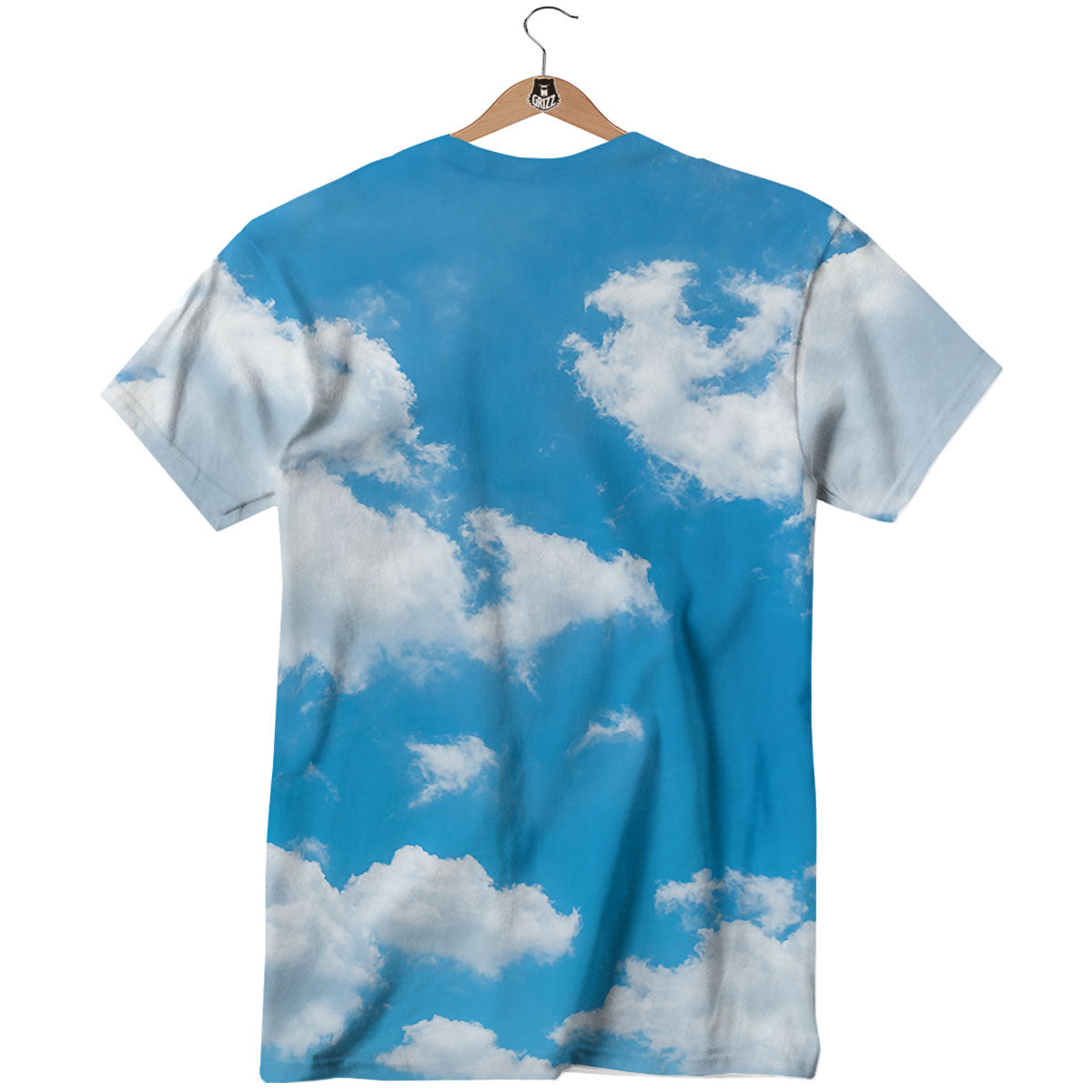 Cloud Sky Print T-Shirt-grizzshop
