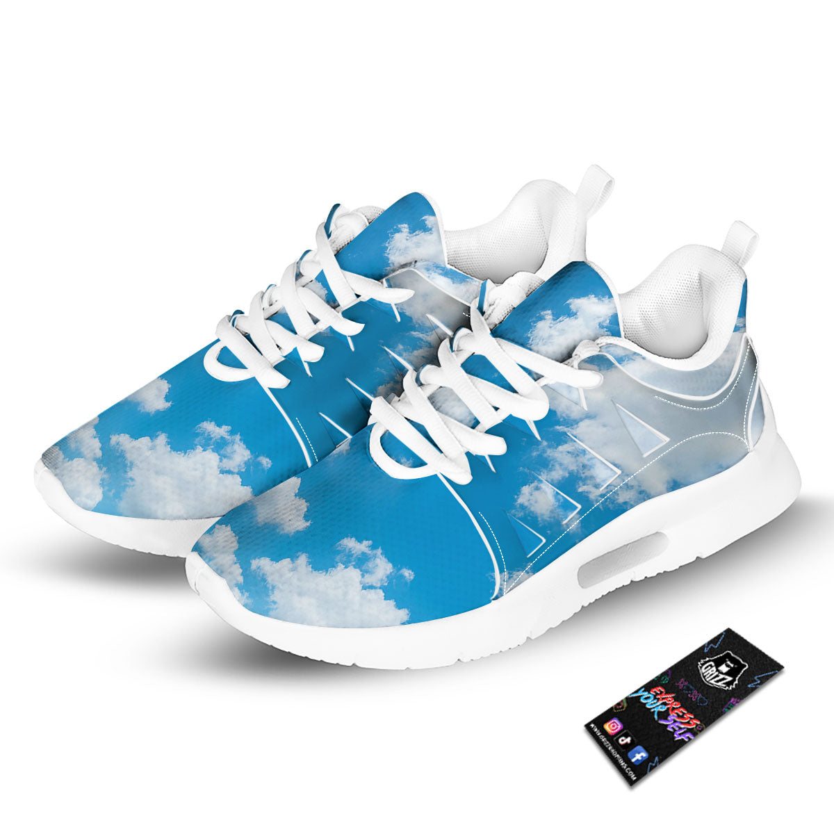 Cloud Sky Print Tennis Shoes-grizzshop