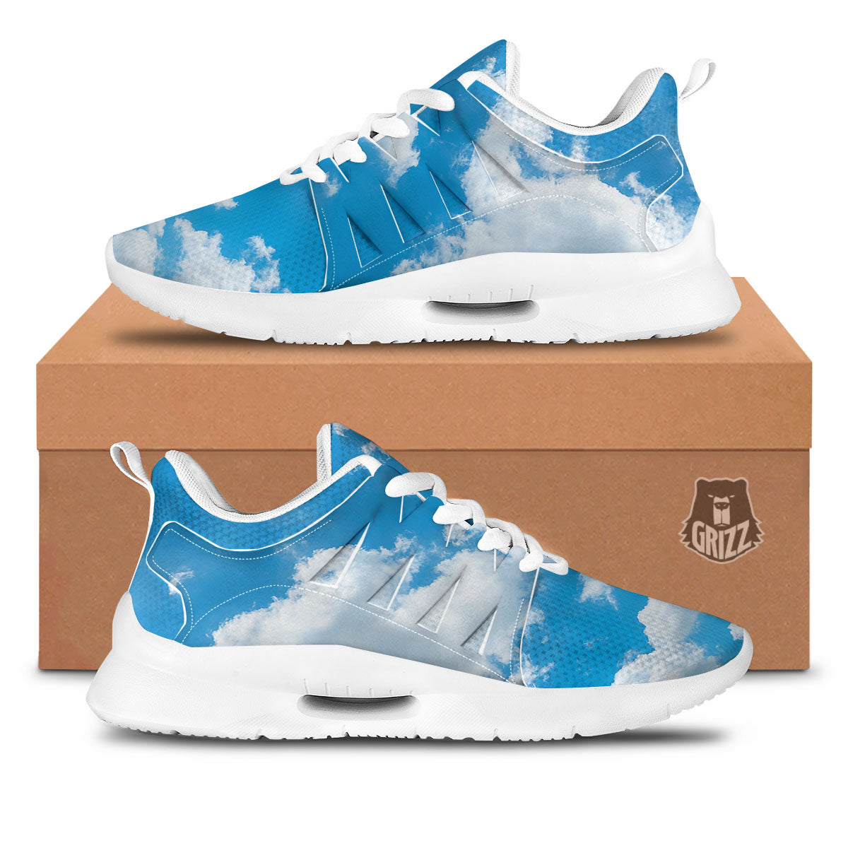 Cloud Sky Print Tennis Shoes-grizzshop