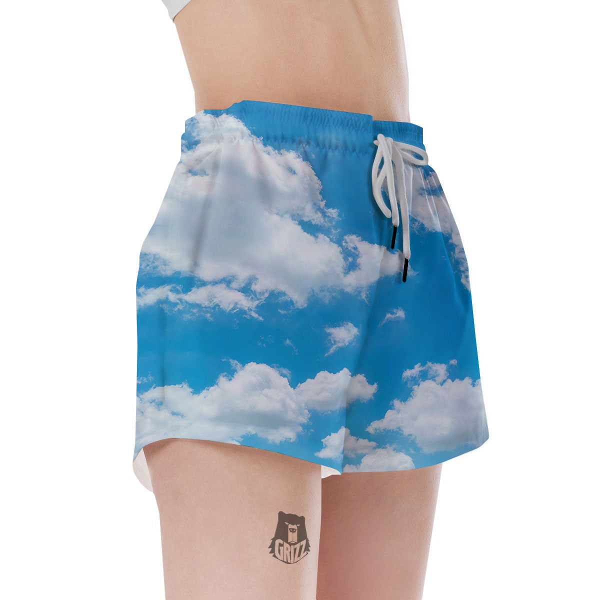 Cloud Sky Print Women's Shorts-grizzshop