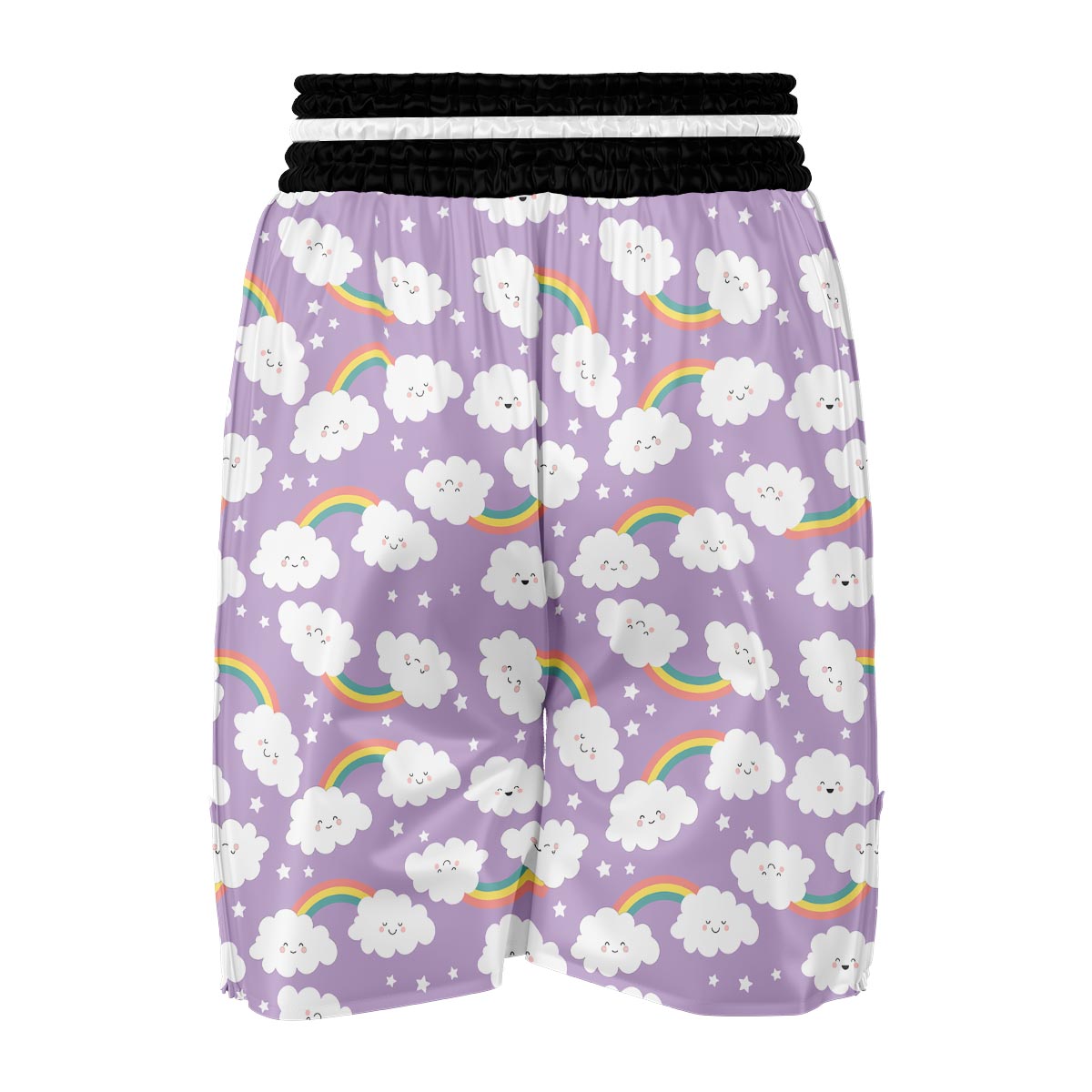 Cloud Smile Pattern Print Boxing Shorts-grizzshop