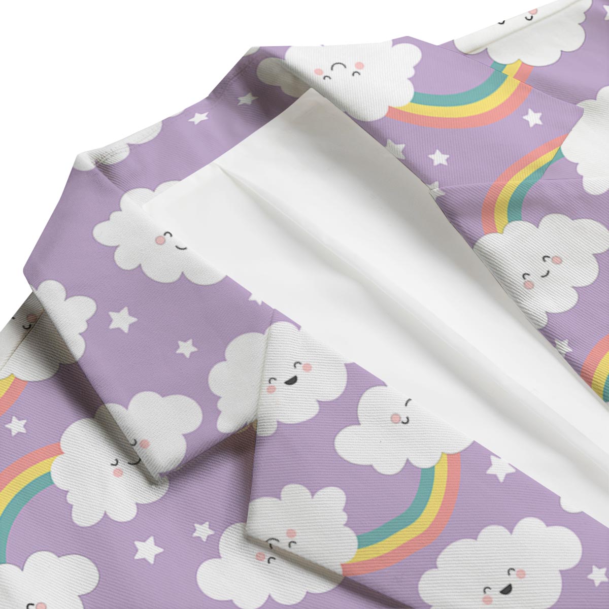 Cloud Smile Pattern Print Men's Blazer-grizzshop