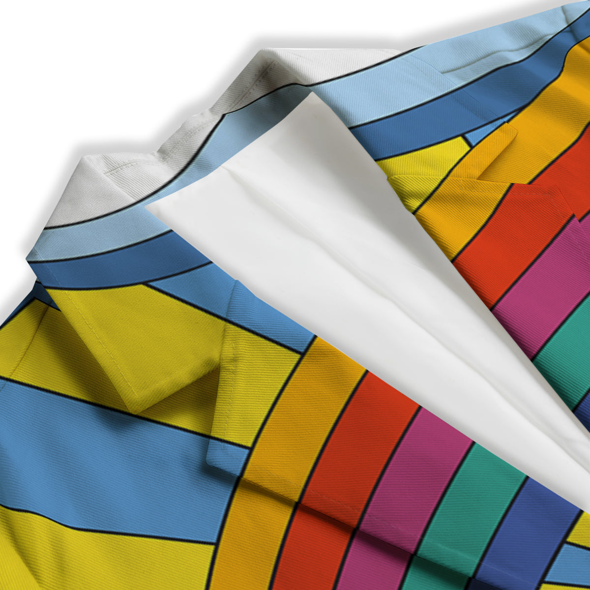 Clouds Rainbows Hippie Art Print Women's Blazer-grizzshop