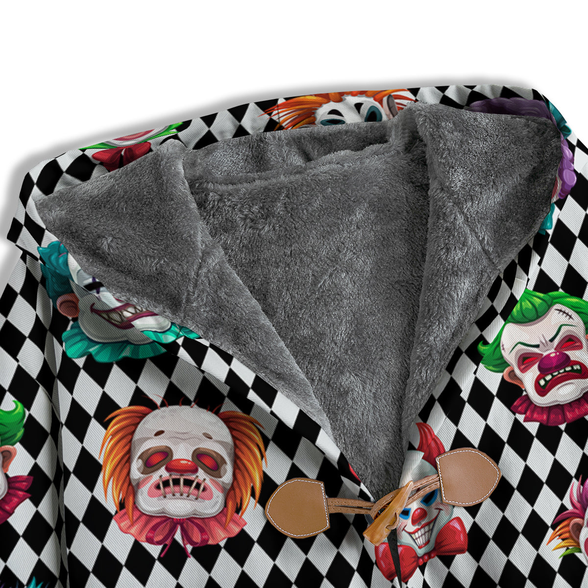 Clown Faces And Harlequin Black Print Pattern Men's Windbreaker Jacket-grizzshop