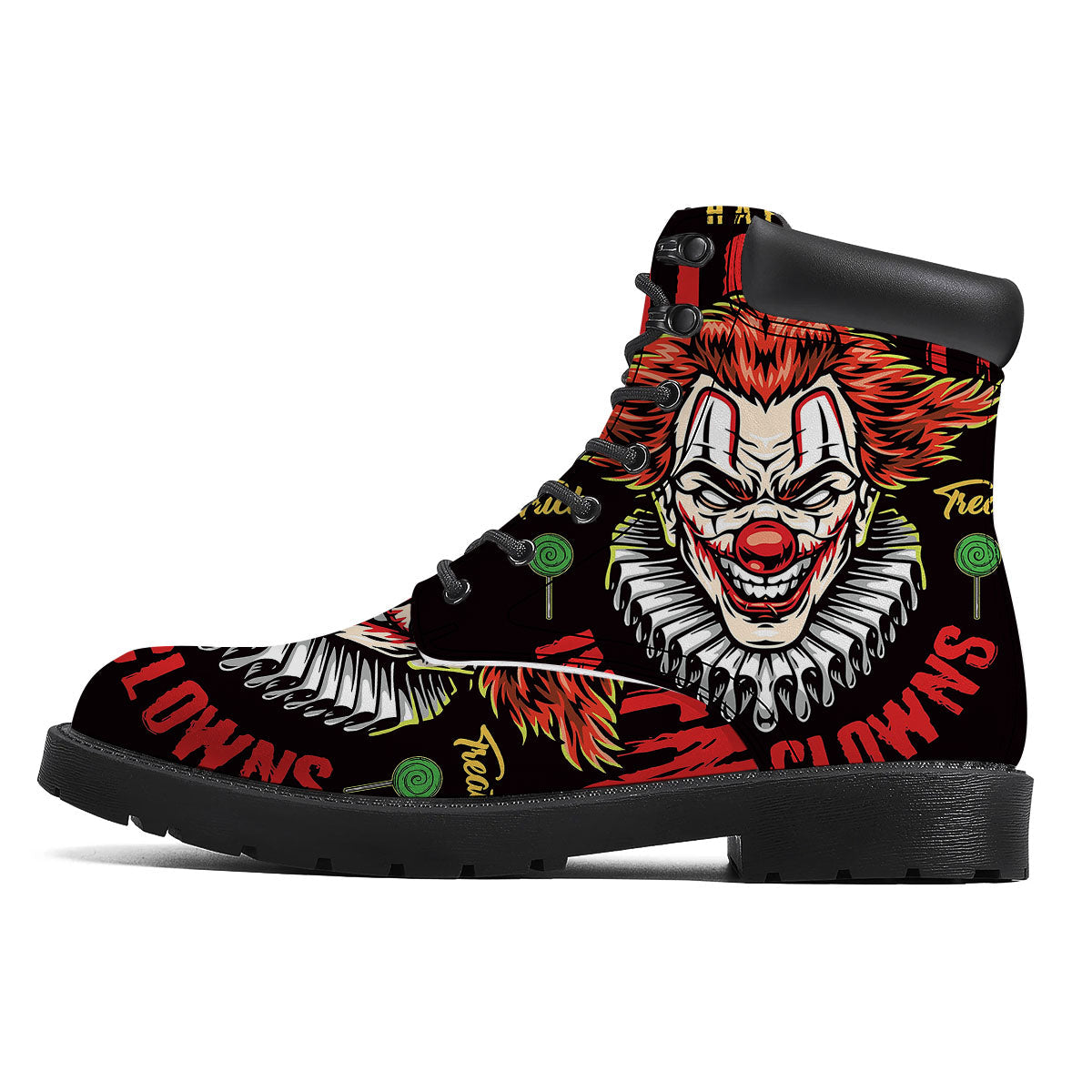 Clown Halloween Print Boots-grizzshop
