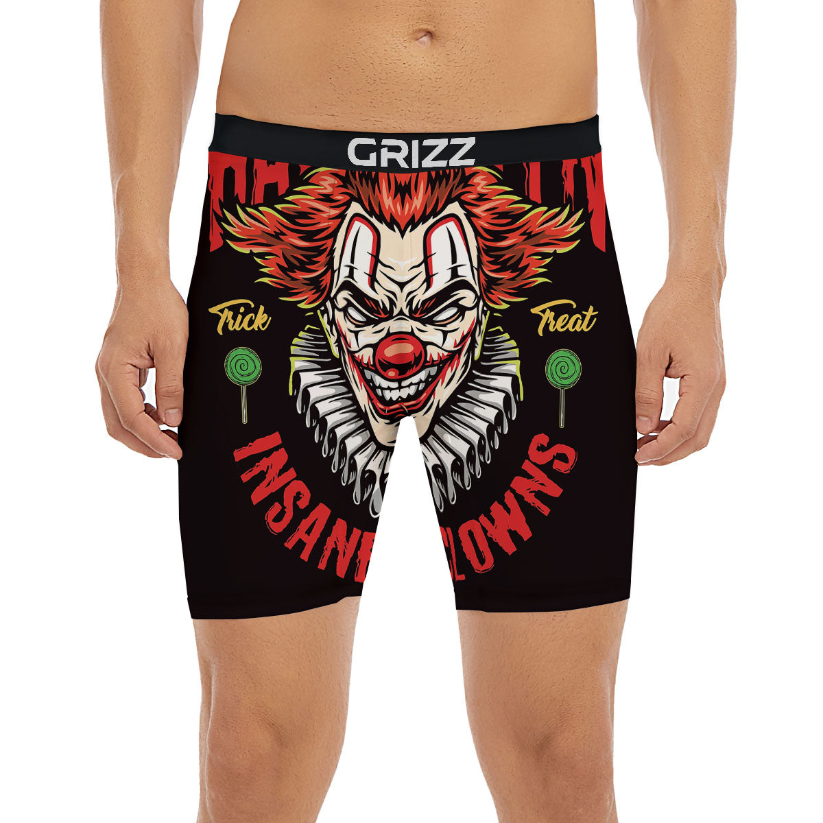 Clown Halloween Print Boxer Briefs-grizzshop