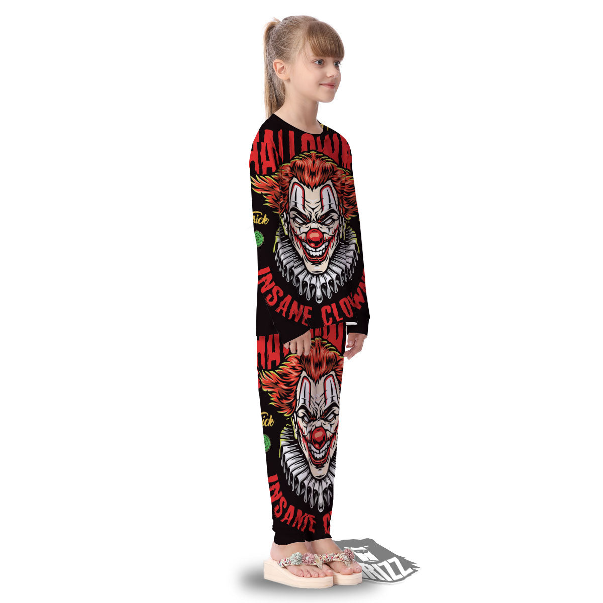 Clown Halloween Print Kid's Pajamas-grizzshop