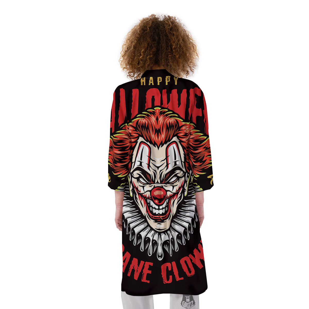 Clown Halloween Print Kimono-grizzshop