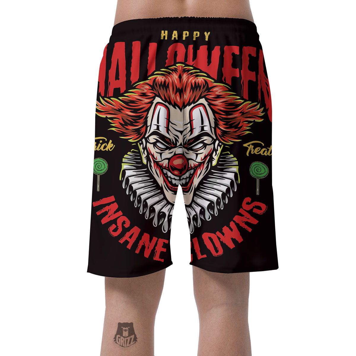 Clown Halloween Print Men's Shorts-grizzshop