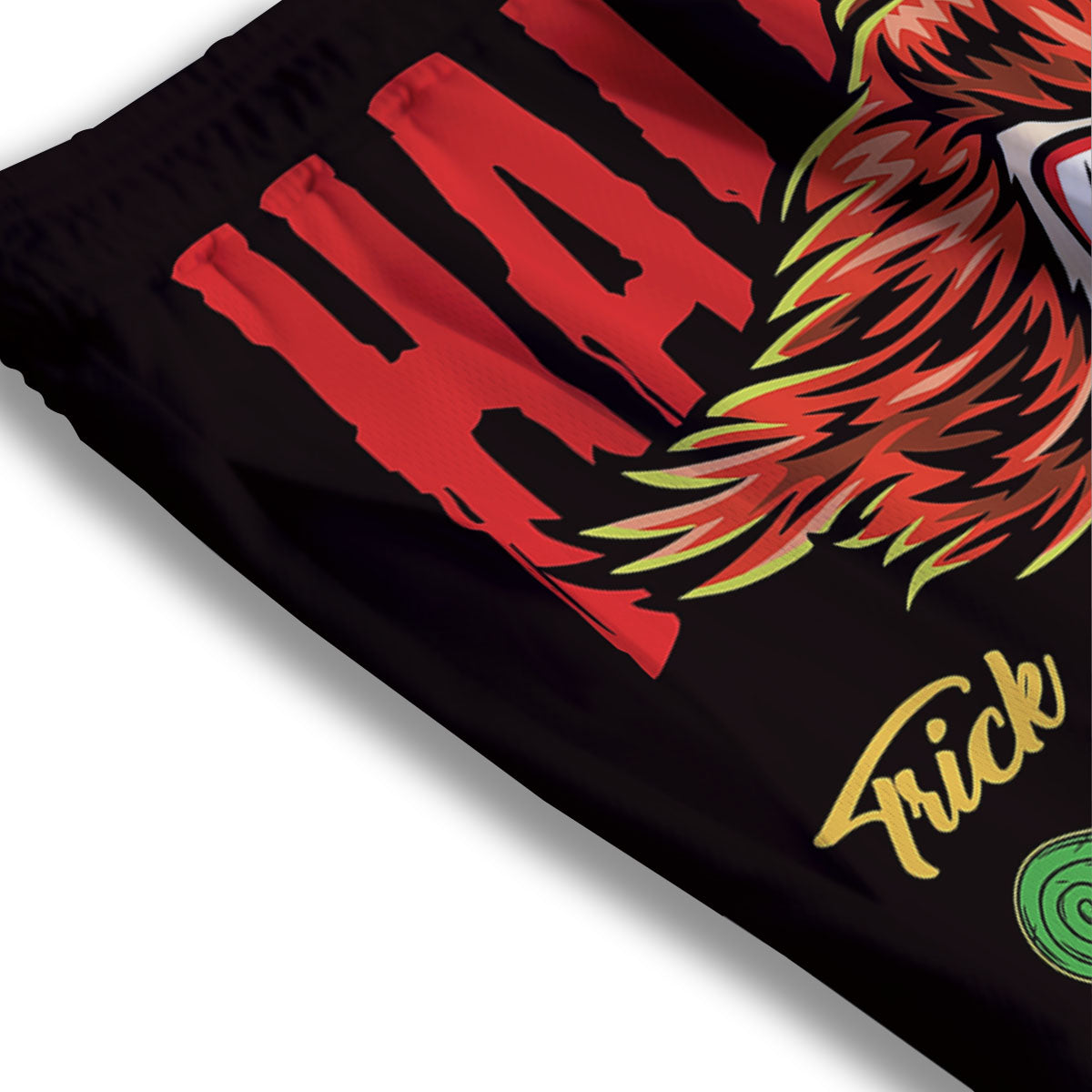 Clown Halloween Print Mesh Shorts